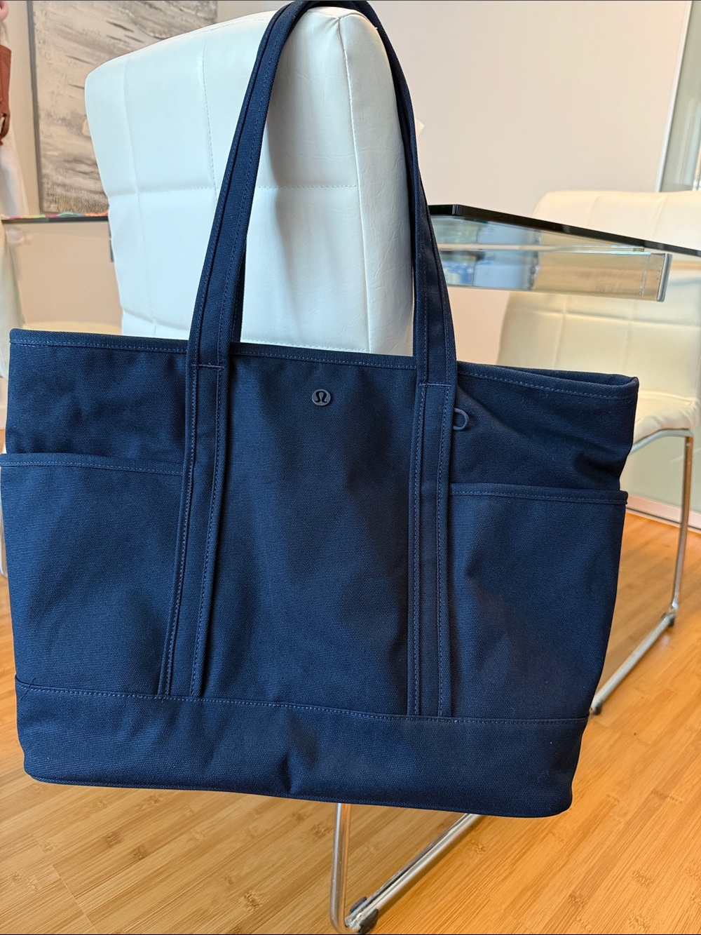 lululemon athletica Navy Canvas Duffel Tote NWT 18 L